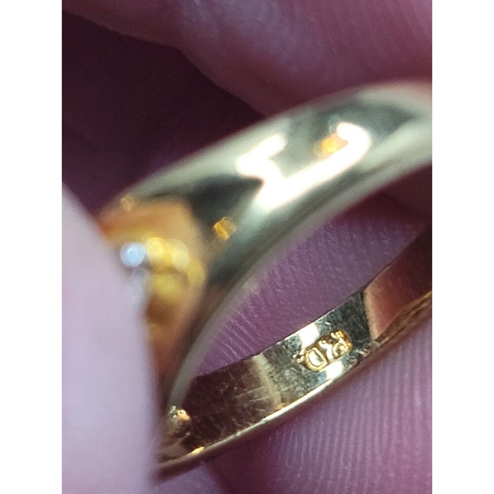 Vintage PD Premier Designs Blue Sapphire Glass Ring Size 7.5 Retro Glam Jewelry - Picture 7 of 8